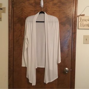 1X, Zenana Outfitters, White, Woman’s Cardigan, Plus Size